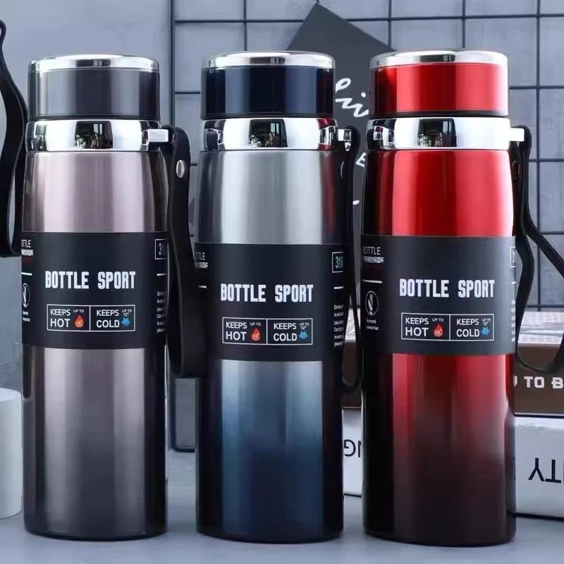 1L Stainless Steel Thermal Water Bottle | Hot & Cold Thermos Flask