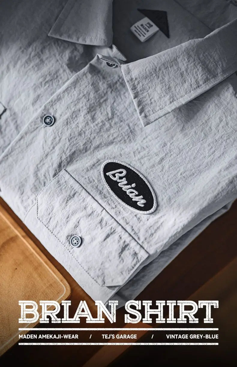 Men's Gray Printed Cuban Collar Shirt | Lightweight Summer Top
