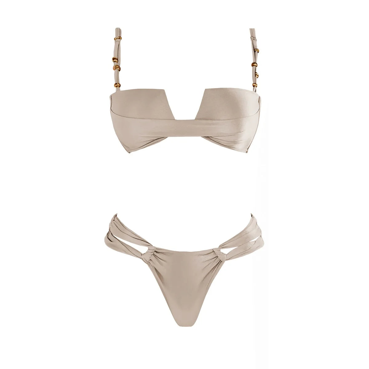 Stylish Bandeau 3-Piece Bikini Set for Women | Perfect Summer Swimwear