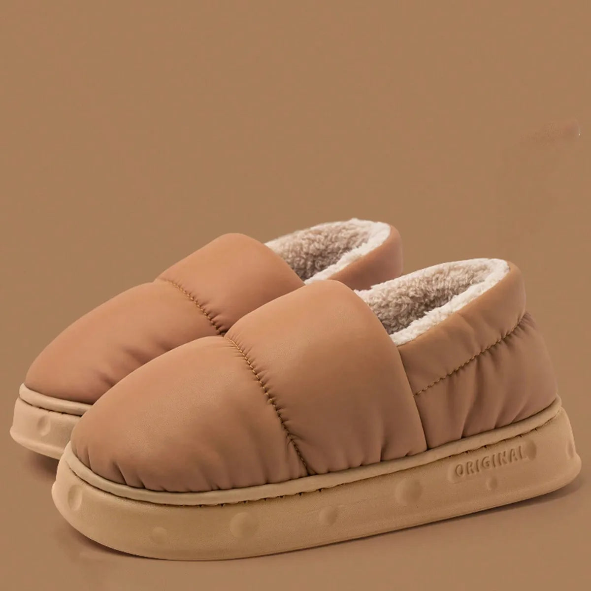 Men's Warm Plush Fleece Slippers | Cozy Non-Slip Winter Footwear