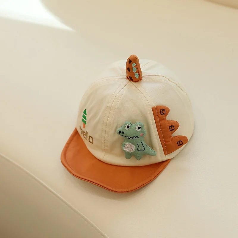 Cartoon Cute Dinosaur Baby Hat | Soft Cotton Sunshade Cap
