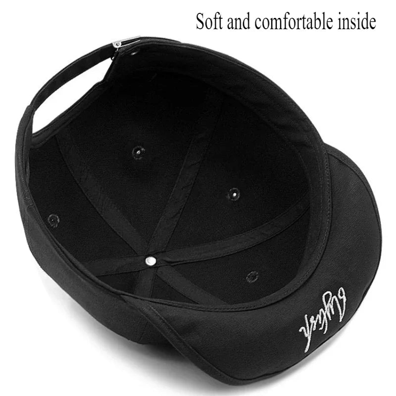 Large Head Up-turn Peak Hiphop Snapback Hat | Unisex Adjustable Cap
