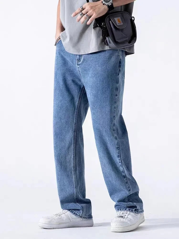 Men's Casual Wide Baggy Denim Jeans | Spring Summer Streetwear Pants