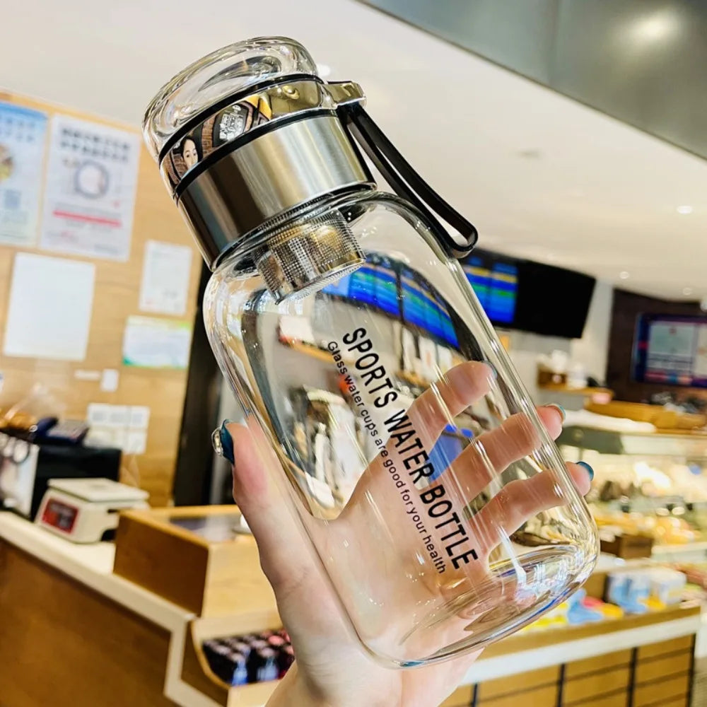 1L Large Capacity Glass Water Bottle | Portable Leakproof Drinkware