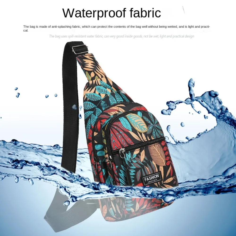 Casual Women's Chest Bags | Geometric Print Crossbody & Travel Use