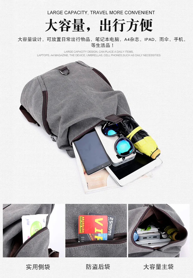 Stylish Vintage Canvas Women Backpack | Fashionable Casual Bag