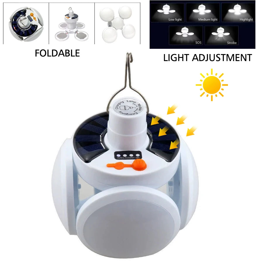 Linterna de camping LED recargable | Luz de tienda de campaña portátil 3 modos
