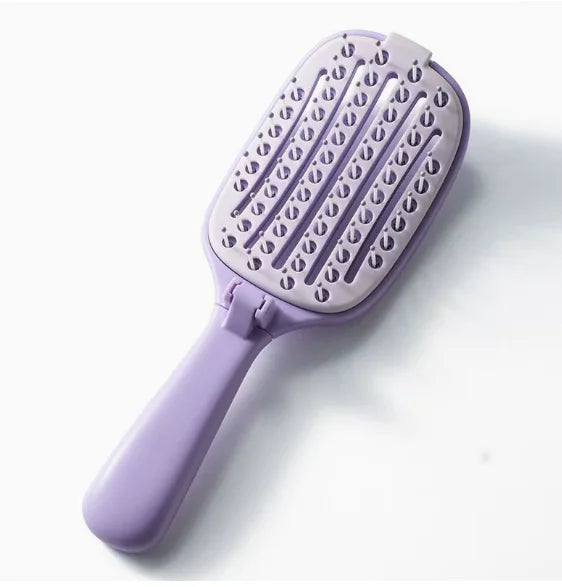 Self-Cleaning Foldable Hair Brush | Anti-Static Massage Comb