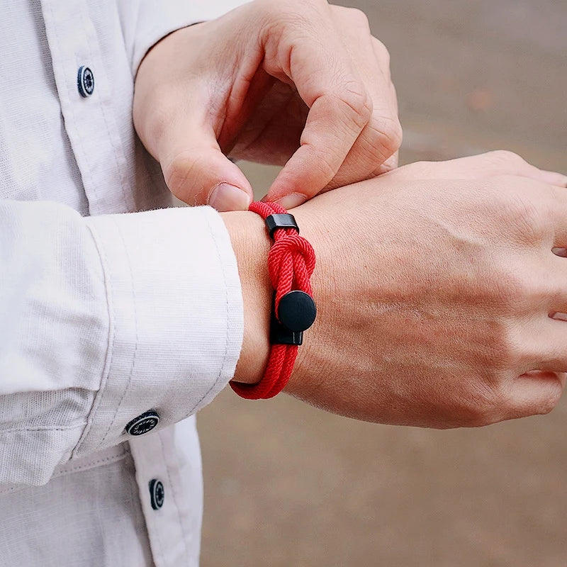 Men's Double Layer Rope Bracelet | Lucky Red Thread Gift for Him