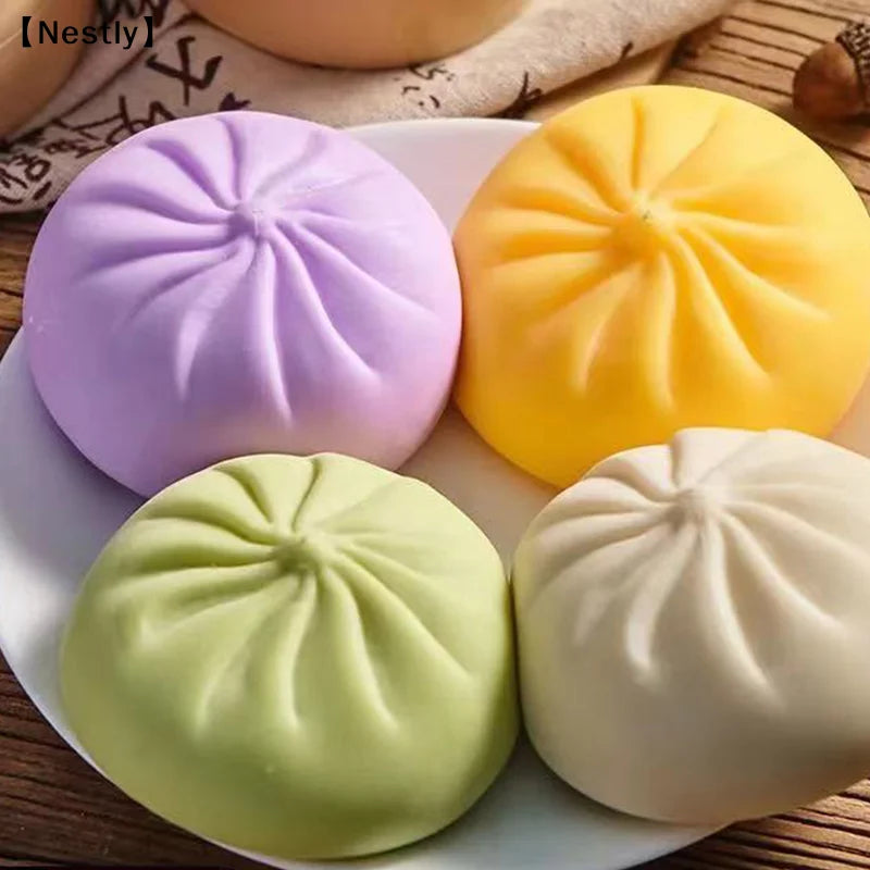 Giant Dumpling Squeeze Toys Anxiety Relief Fidget Toy Simulation Food Steamed Stuffed Bun Squeeze Decompression Dough Toy〔Nest〕