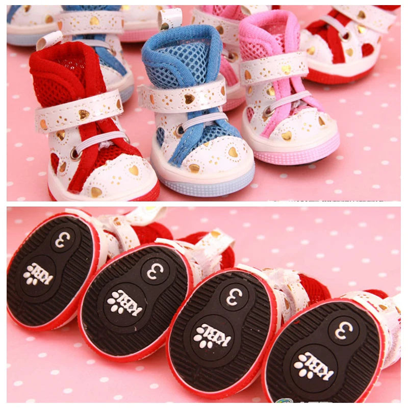 Breathable Non-Slip Shoes for Small Dogs | Stylish & Comfortable