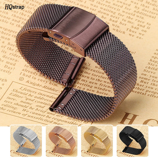 Universal Stainless Steel Milanese Watchband | Adjustable Metal Strap