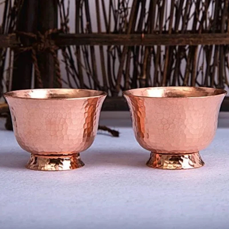 1pcs Handcrafted Pure Copper Coffee Mug 80ml Multipurpose Breakfast Tea Milk Water Cup Moscow Dessert Cafe Drinkware Couple Gift