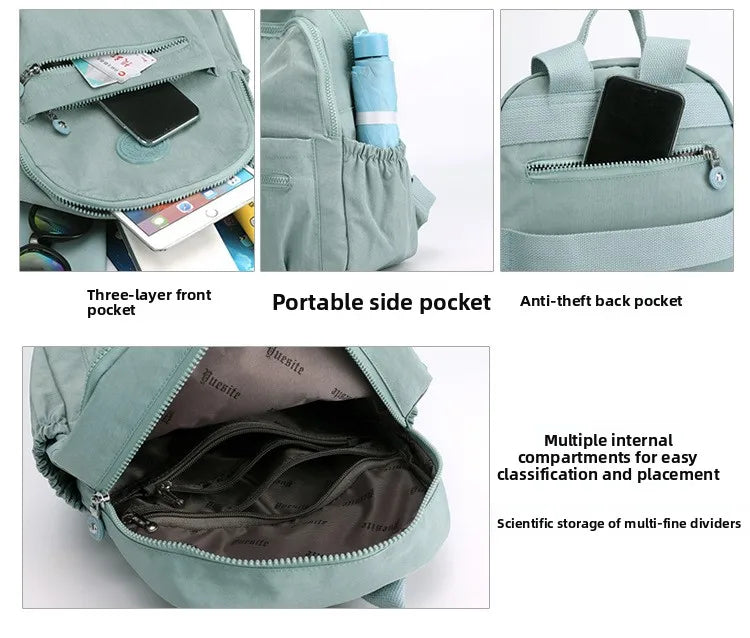 Women's Nylon Oxford Backpack | Stylish Small Rucksack
