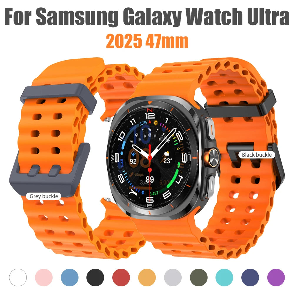 Silicone Watch Strap for Galaxy Watch Ultra 47mm | Comfortable & Stylish