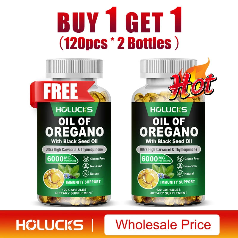 Organic Oregano Oil Softgels | Digestive & Immune Support