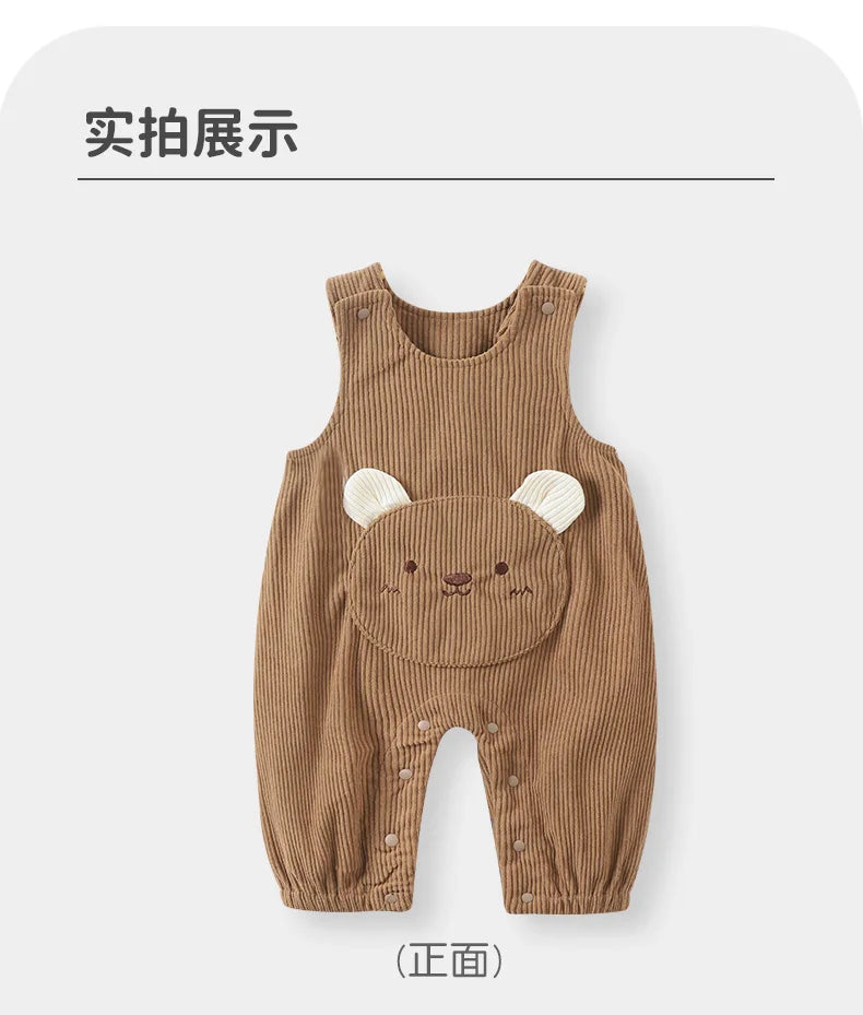 Comfy Open-Crotch Baby Overalls for Boys and Girls | Autumn Style