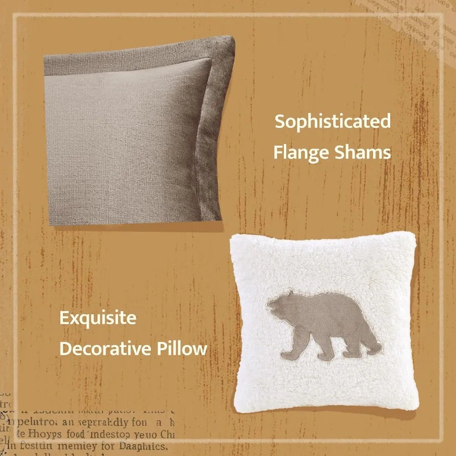Reversible Plush Sherpa Comforter Set | Ultra Soft Winter Bedding