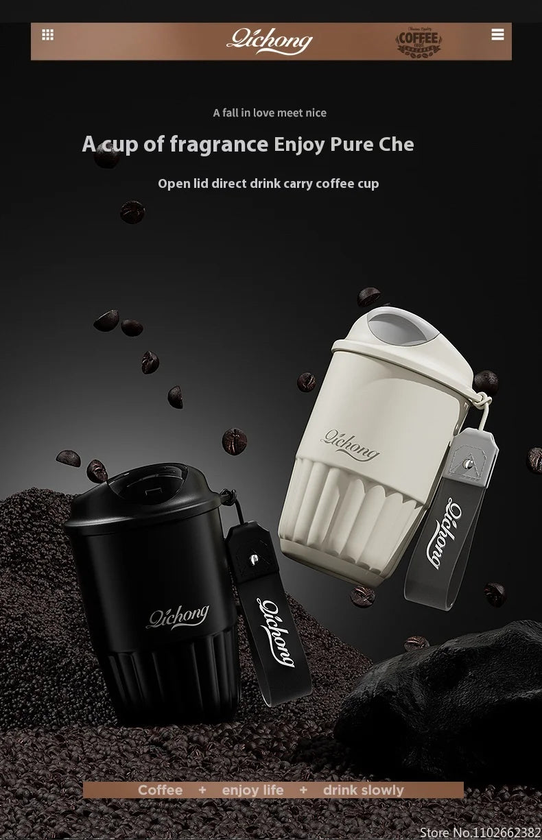 Vacuum Insulated Travel Coffee Mug | 410ML Ceramic Liner Tumbler