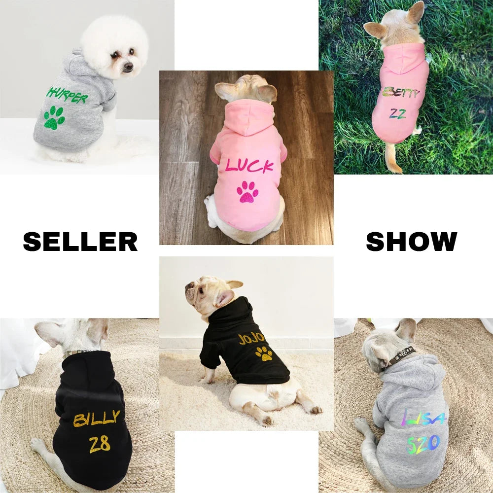 Stylish Custom Pet Dog Clothes | Cozy Hoodies for Warmth