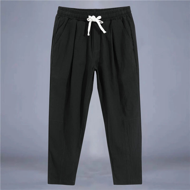 Men's Casual Cotton Linen Trousers | Breathable Stylish Pants