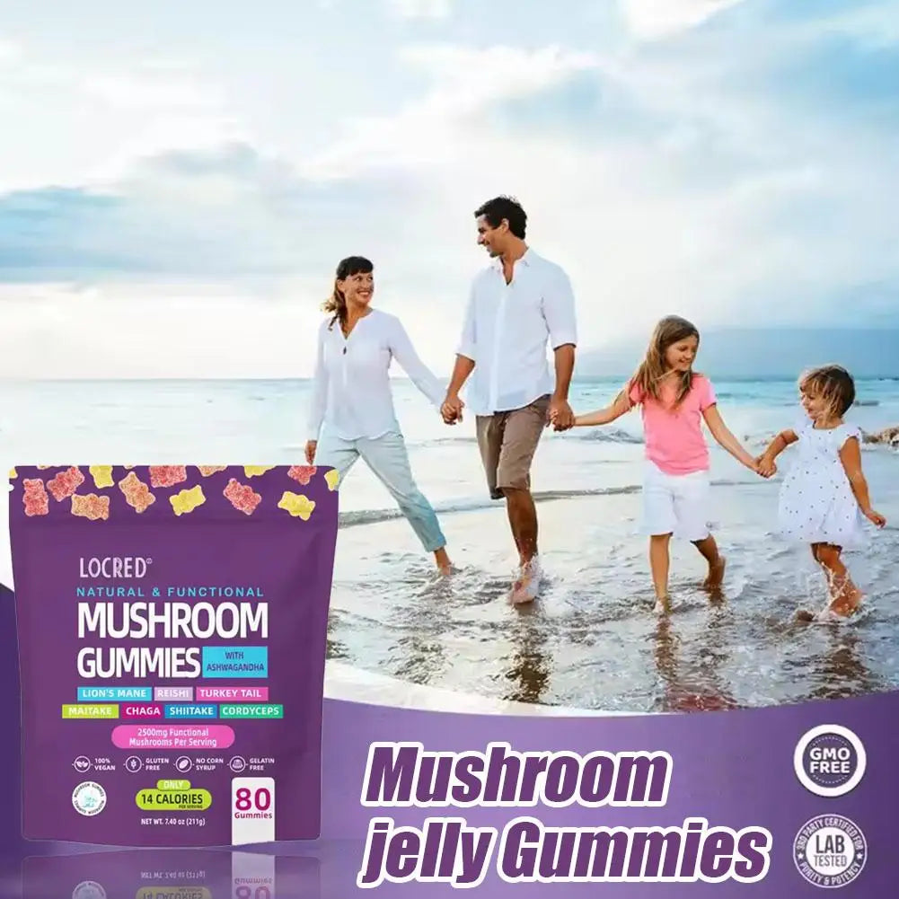 80pcs Mushroom Jelly Gummies for Immune & Gastro Health