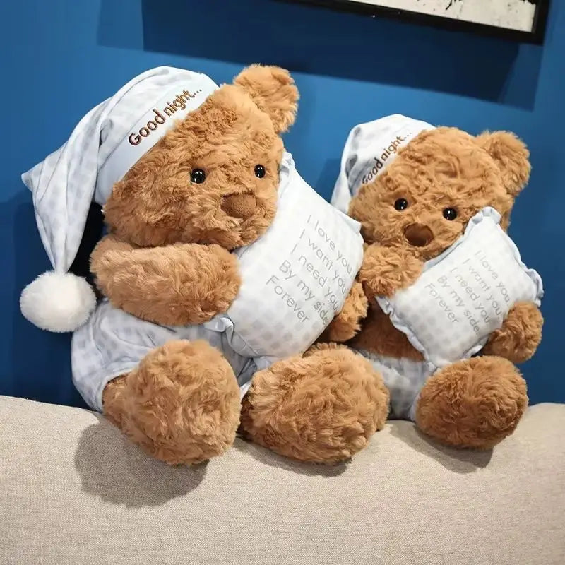 Cute Pajama Teddy Bear Plush Toy | Soft 40cm Sleep Companion 2026