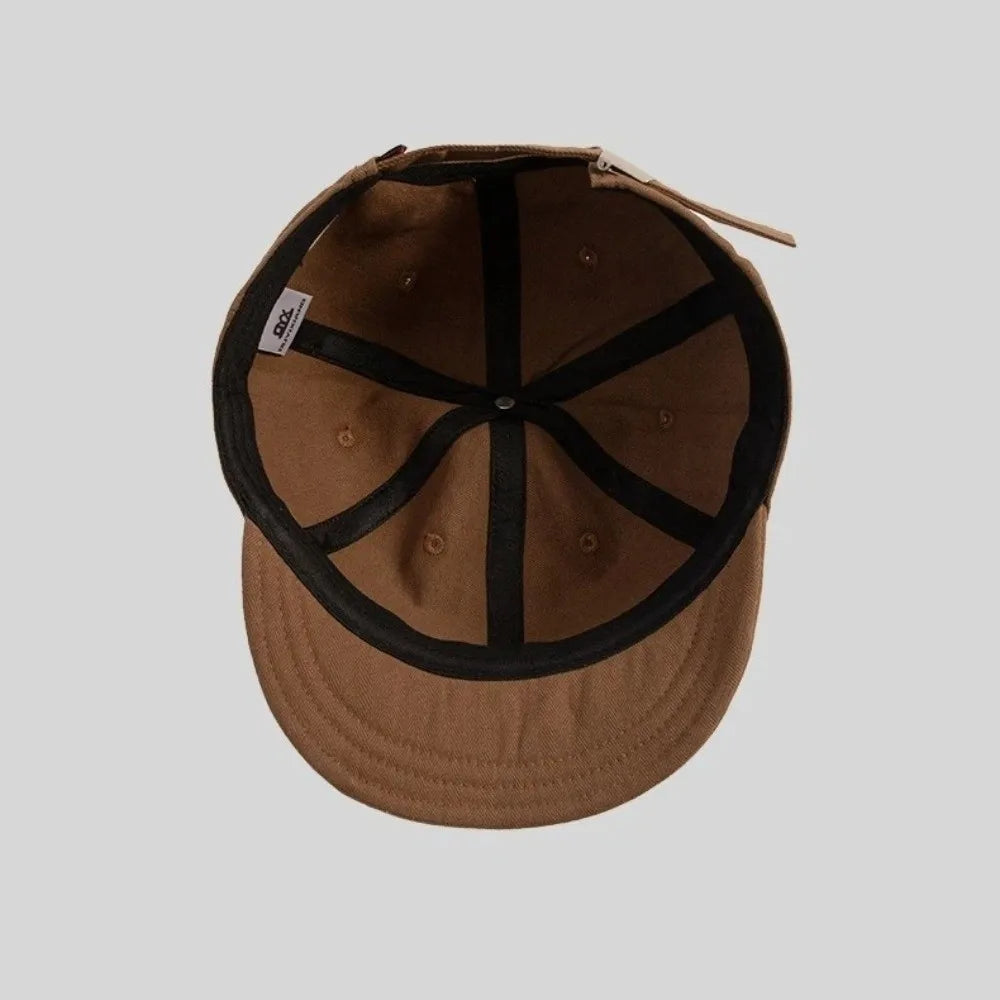 Solid Color Short Brim Baseball Cap | Adjustable Snapback Hat