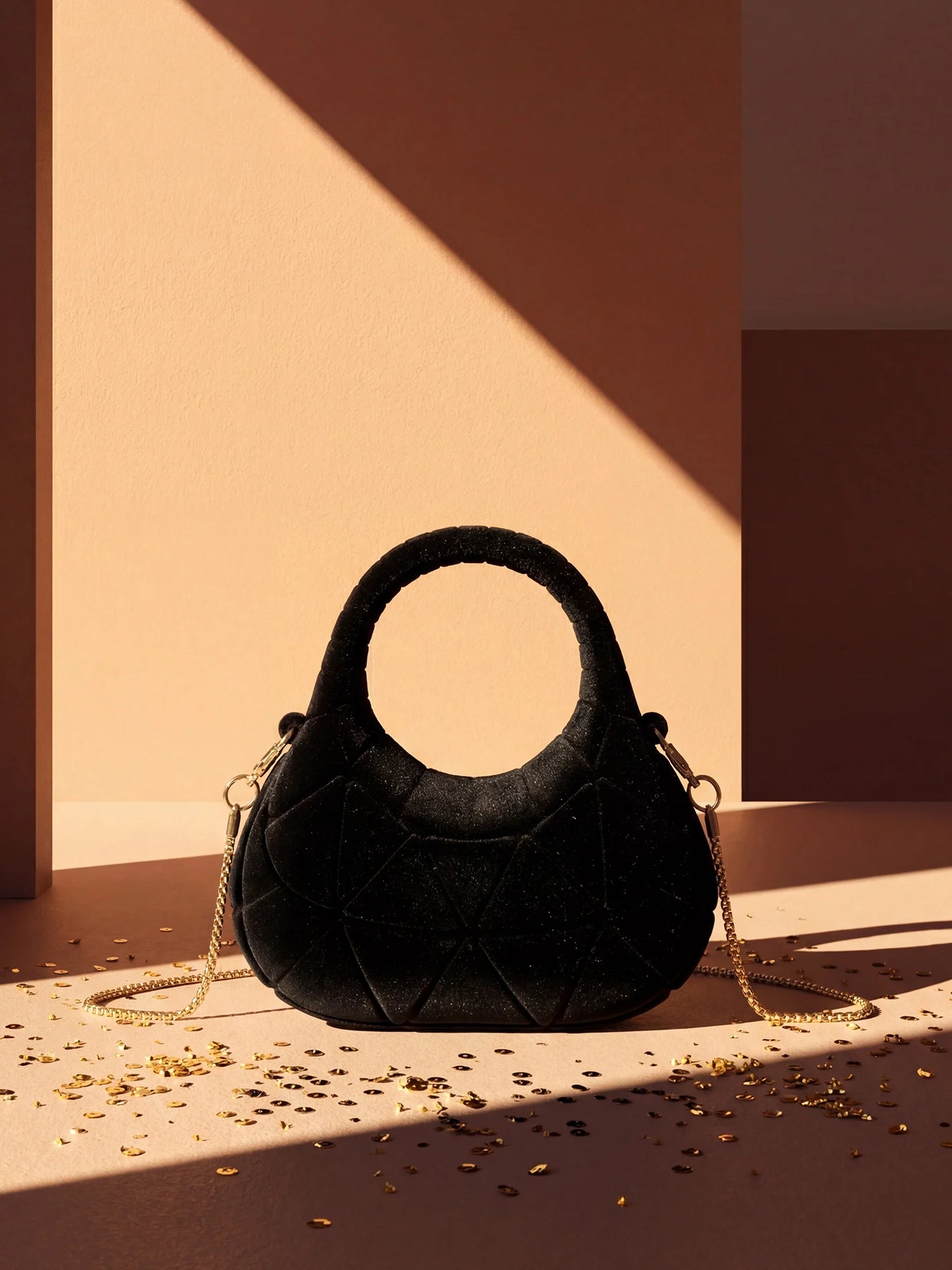 Mini Velvet Chain Evening Bag | Luxurious Crossbody Handbag