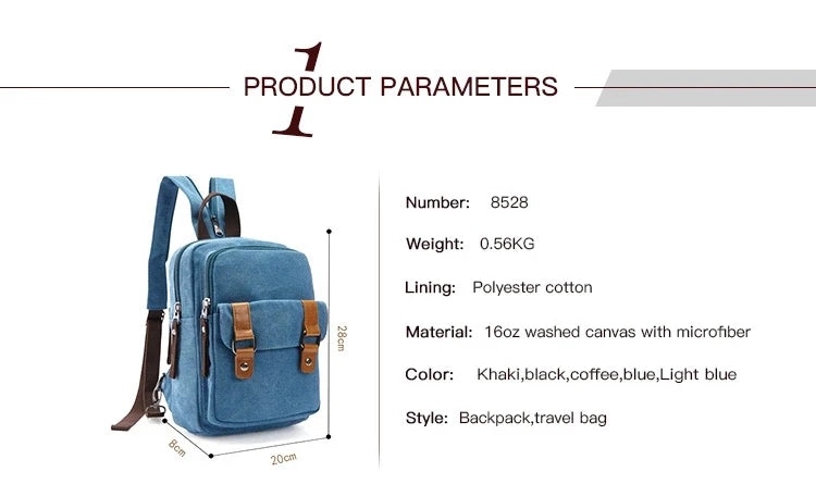 Stylish Mini Vintage Canvas Backpacks for Everyday Use