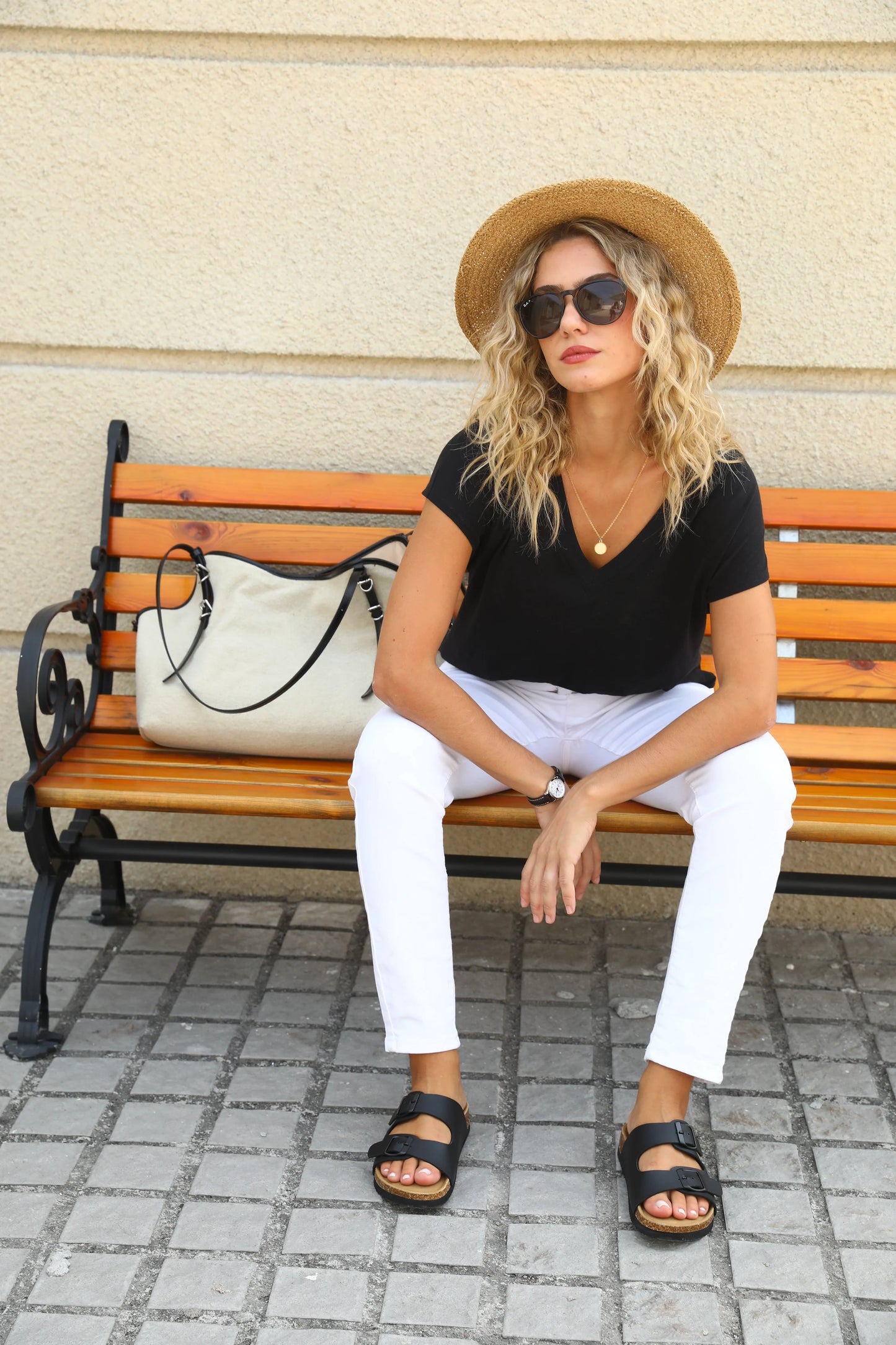 Stylish Leather Cork Flip-Flops for Women | Comfortable Summer Sandals