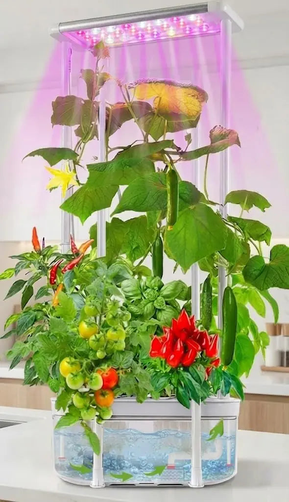 Smart Hydroponic Gardening Kit with LED Light for Indoor Plants