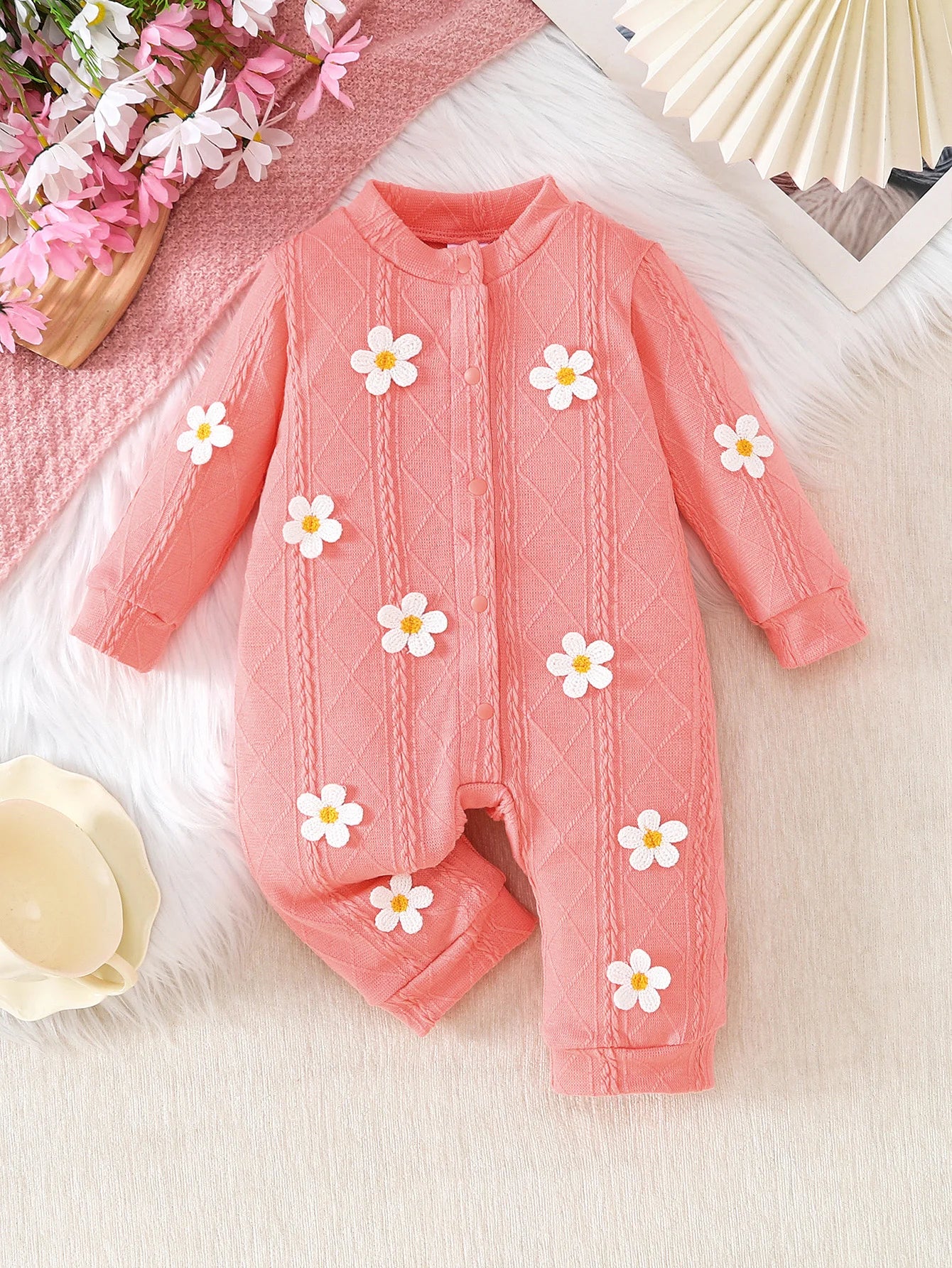 Baby Boys' Cartoon Fleece Romper Set | Cozy Onesie & Hat