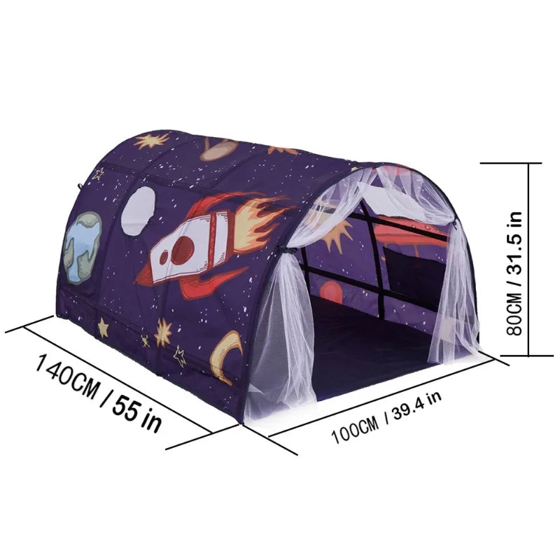 Portable Children's Star Rocket Bed Tent | Fun Mosquito Canopy