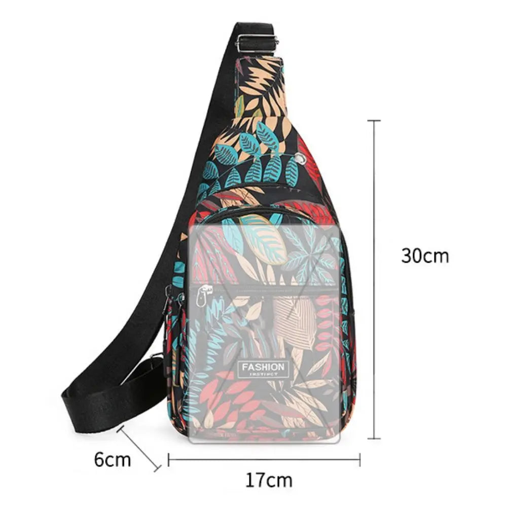 Casual Women's Chest Bags | Geometric Print Crossbody & Travel Use