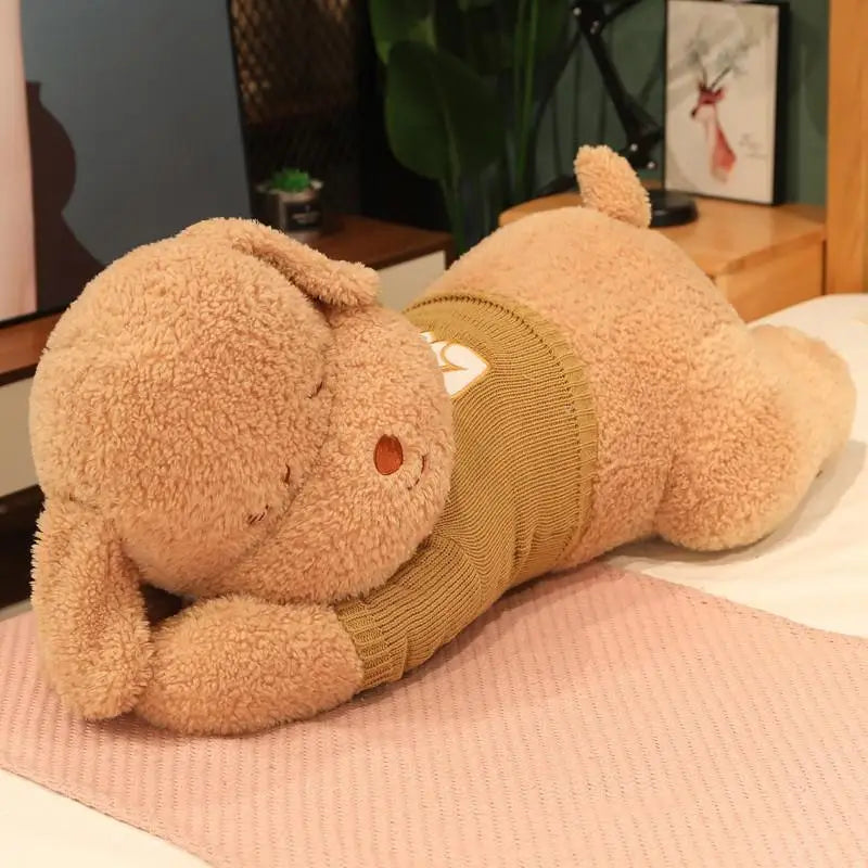 Lovely Giant Plush Dog Pillow | Soft Sweater Dog Stuffed Toy