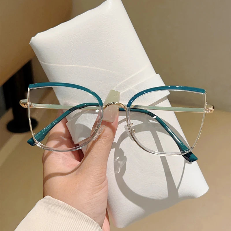 Oversized Vintage Glasses for Women | Stylish Blue Light Eyewear