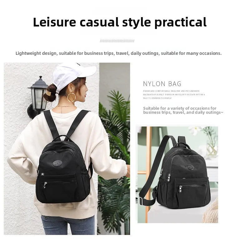 Women's Nylon Oxford Backpack | Stylish Small Rucksack