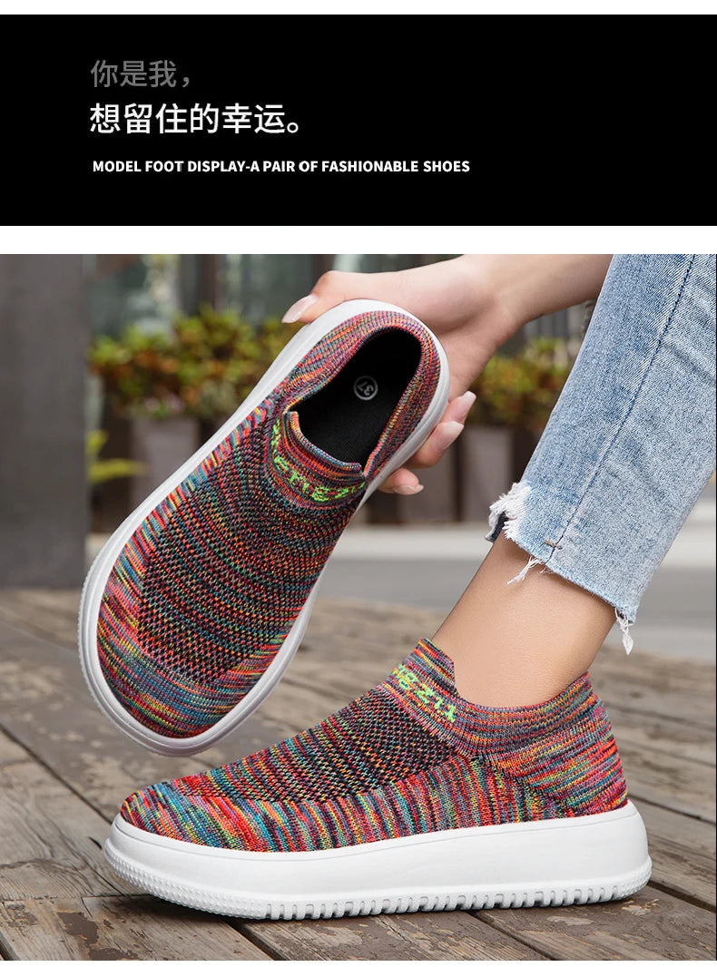 Unisex Wide Foot Sports Shoes | Breathable Slip-On Walking Sneakers