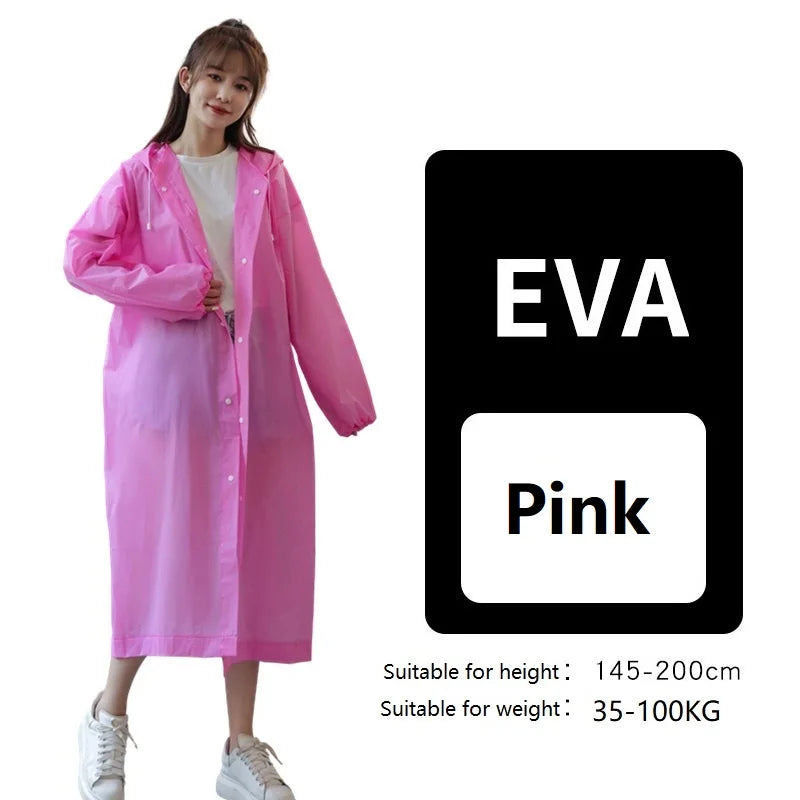 Women's Waterproof Raincoat | Lightweight Folding Poncho for Rainy Days