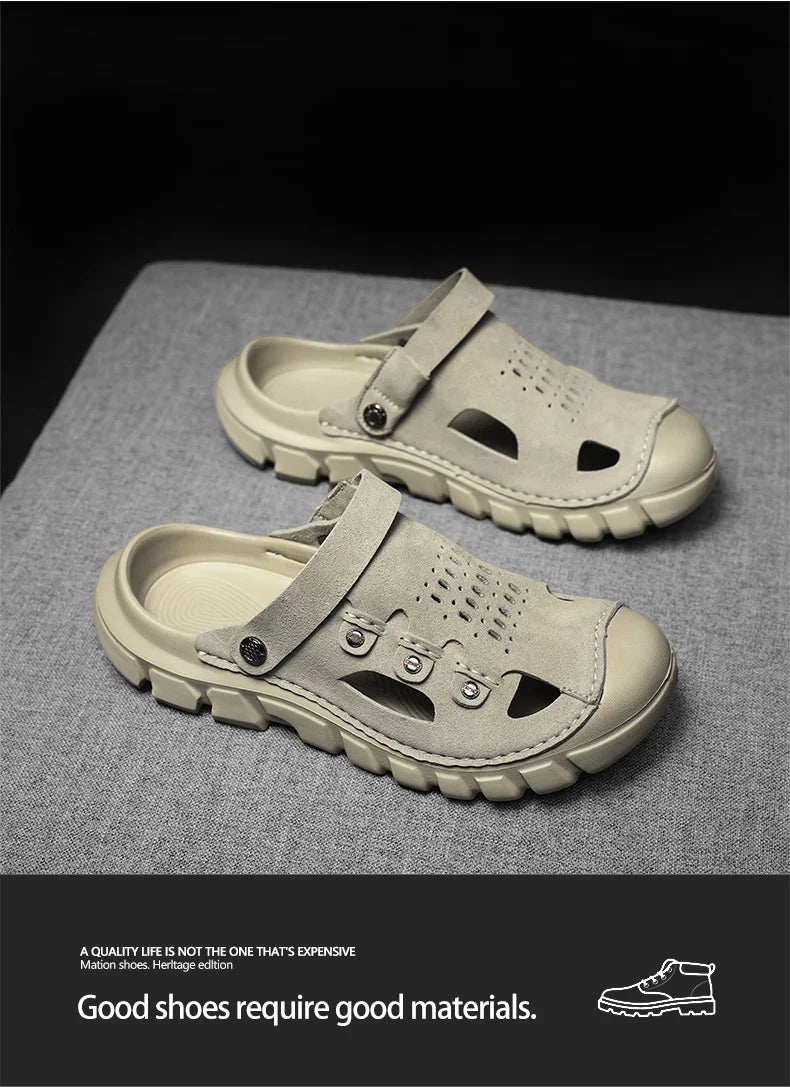 Men’s Two-Way Wearing Hollow Out Sandals | Breathable Summer Footwear
