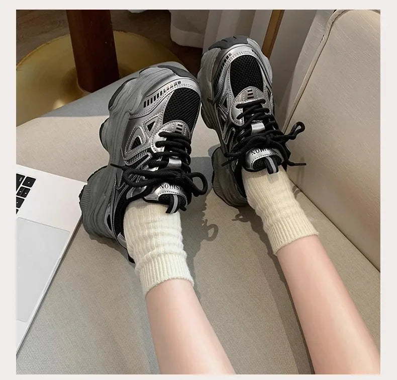 Fashionable Casual Platform Sneakers for Women | Comfortable Sports Shoes