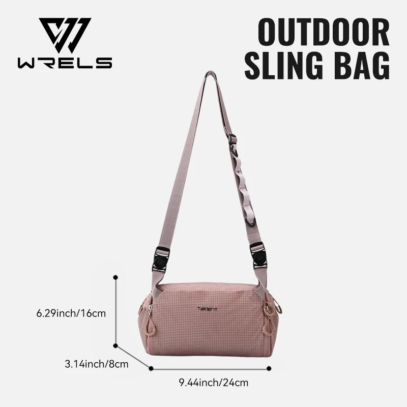 WRELS Unisex Large Capacity Sports Waist Bag Outdoor Hiking Waterproof Single-Shoulder Bag Large Capacity Sports Chest Bag