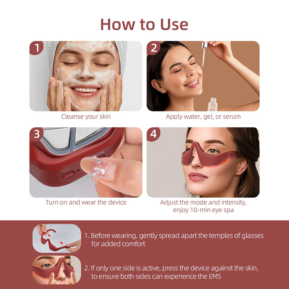 Eye Fatigue Relief Massager Glasses | Soothing Under-Eye Treatment
