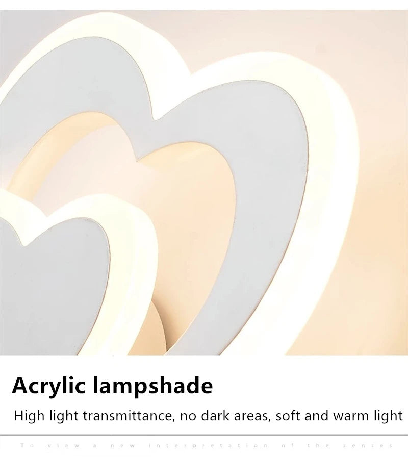LED Heart-Shaped Wall Lamp | Modern Love Lighting for Home