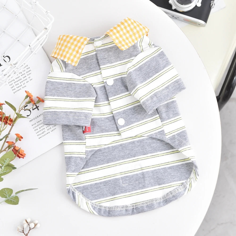 Stylish Spring Summer Pet Shirt for Small Dogs and Cats