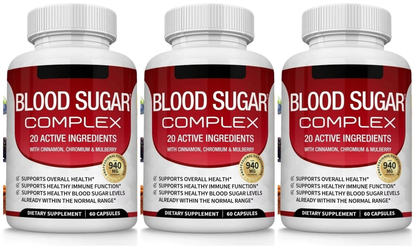 Natural Blood Sugar Complex Supplement for Healthy Levels