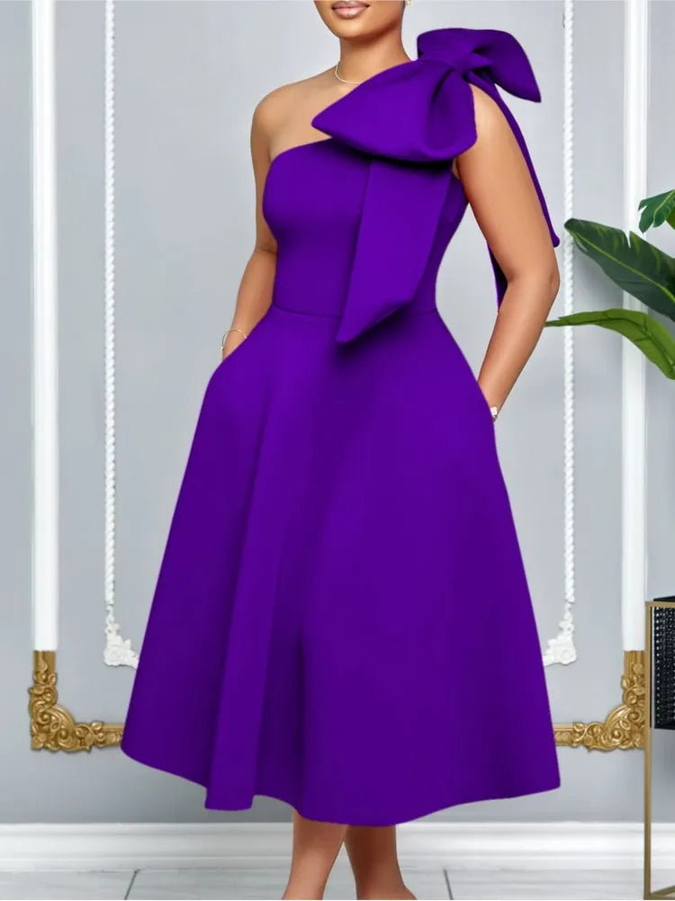 Elegant One Shoulder Dress for Women | Luxurious Summer Fashion