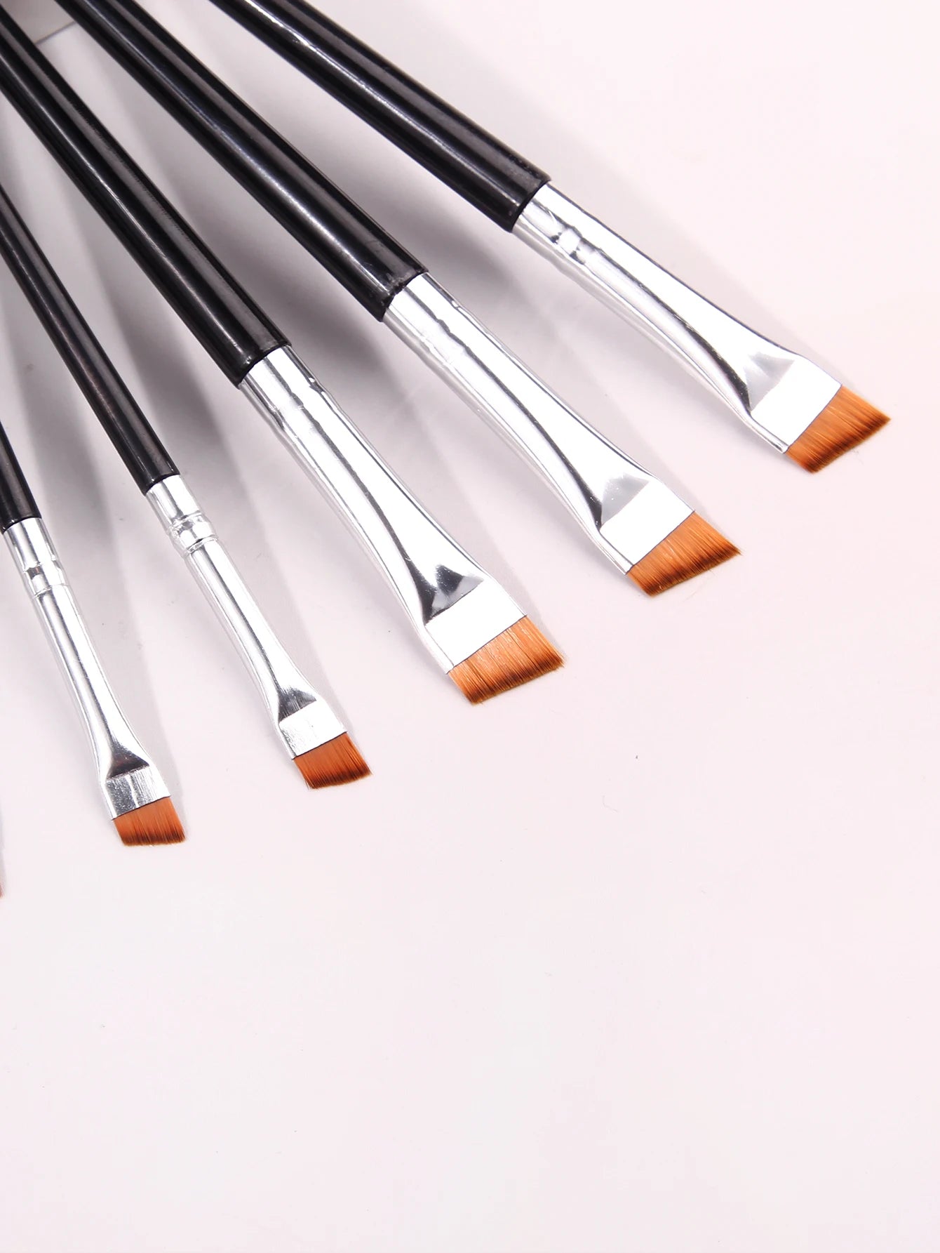 6 Pcs Professional Makeup Brush Set | Ultra-Fine Eyeliner & Eyebrow Brushes Wool Fiber 2026