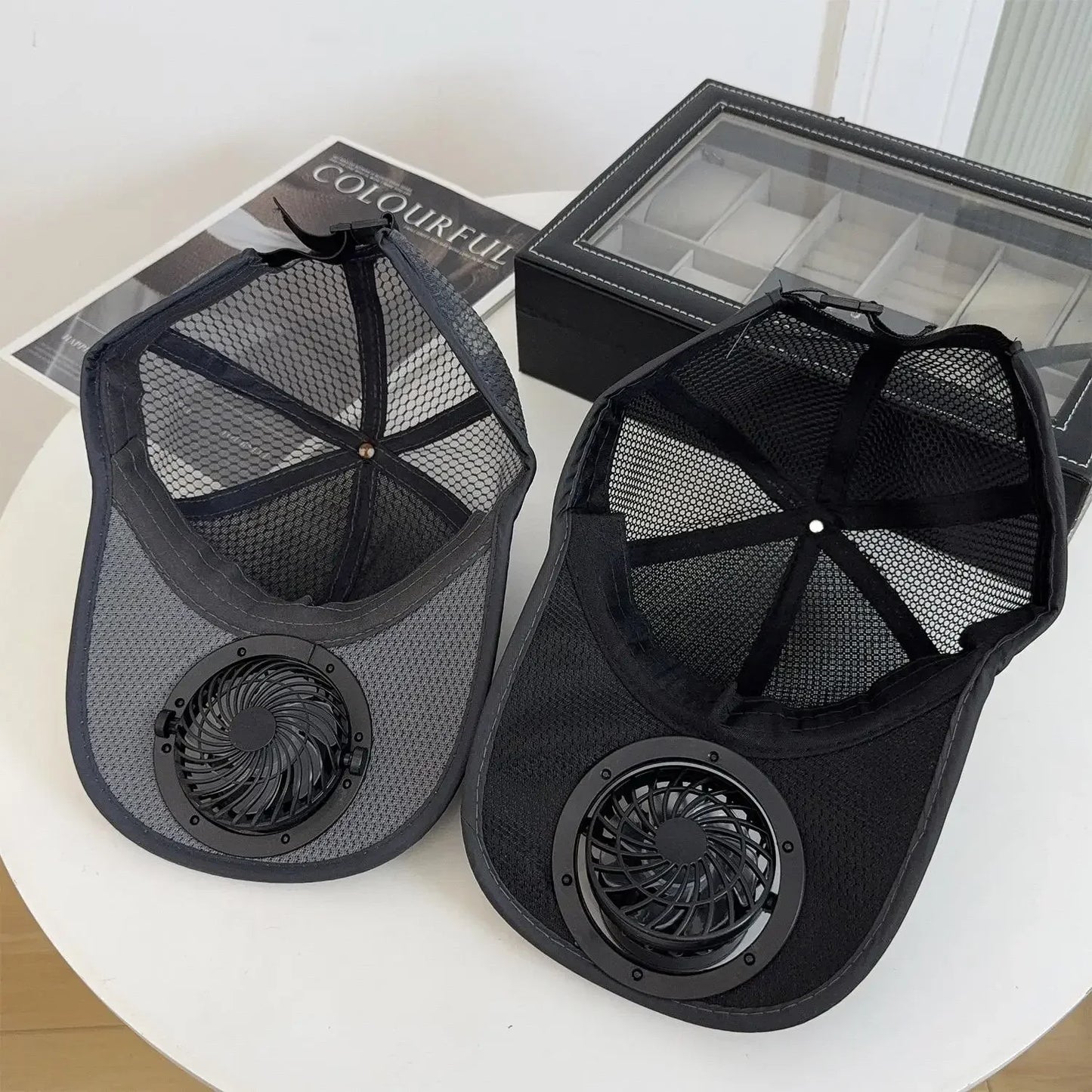 Breathable Mesh Cap with USB Fan | Summer Outdoor Sun Protection